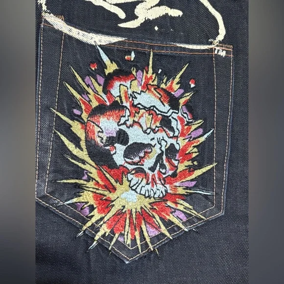 Ed Hardy Vintage 2007 Men's Blue Jeans 38x34 NWOT - Picture 9 of 9